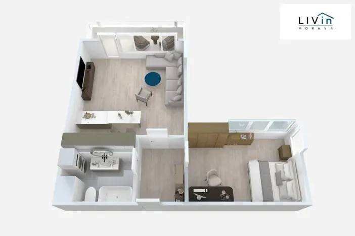 Pronájem bytu 2+kk, Olomouc, Loudova, 60 m2