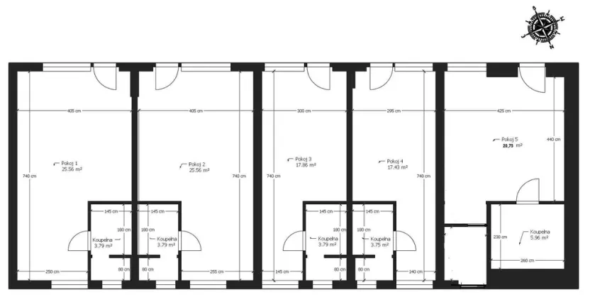 Pronájem bytu 1+kk, Pardubice - Rosice, generála Svobody, 21 m2
