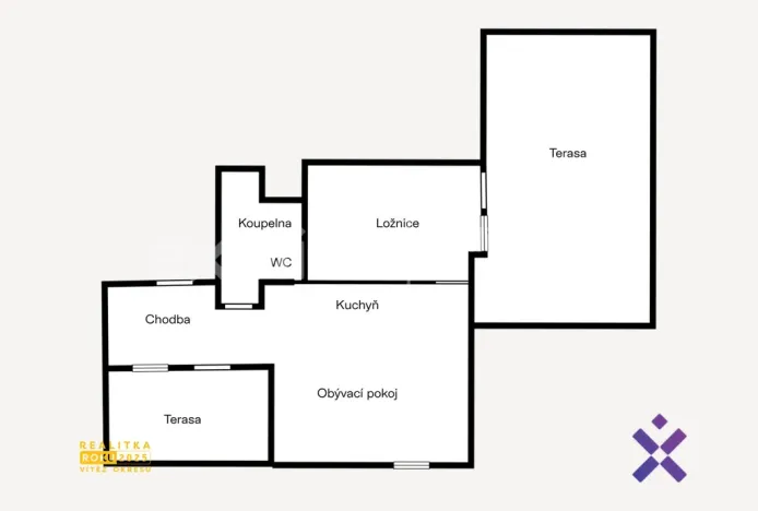 Pronájem bytu 2+kk, Zlín, Tyršovo nábřeží, 51 m2