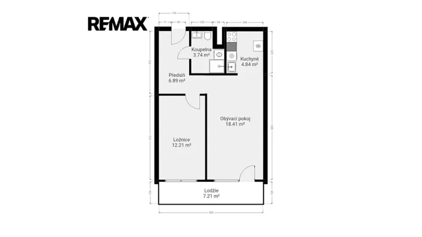 Pronájem bytu 2+kk, Praha - Chodov, Hrabákova, 48 m2
