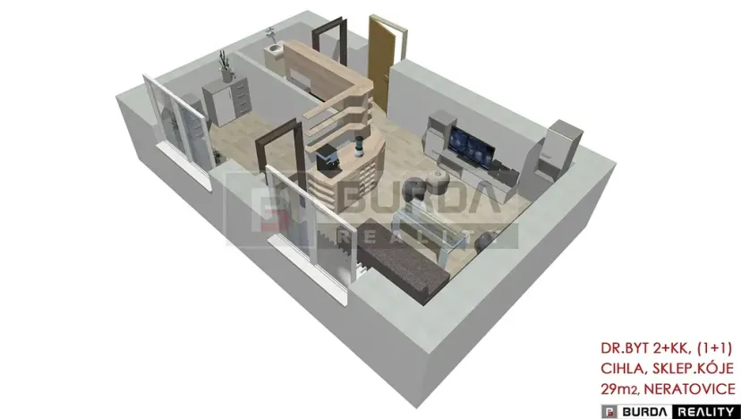 Prodej bytu 2+kk, Neratovice, 30 m2
