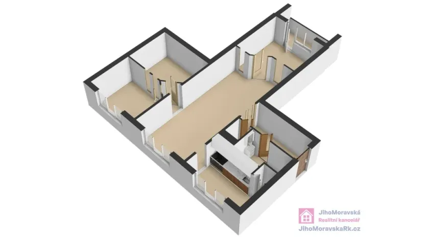 Pronájem bytu 4+1, Hodonín, Cihlářská čtvrť, 77 m2