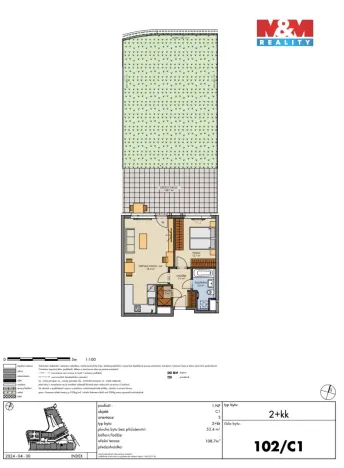 Prodej bytu 2+kk, Praha, Svitákova, 53 m2