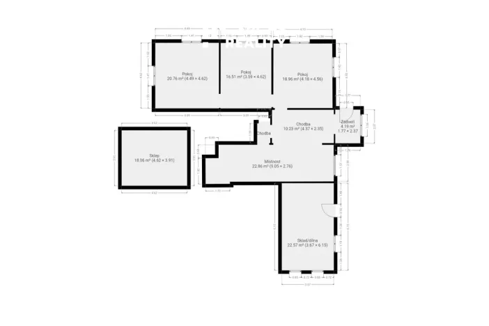 Prodej bytu 3+1, Lanškroun, Polní, 95 m2