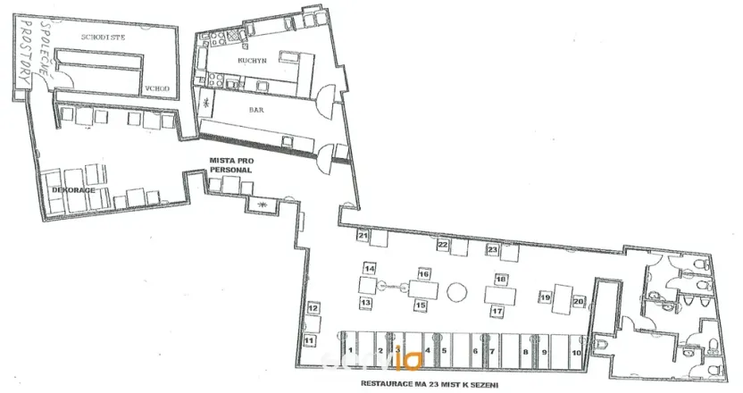 Pronájem restaurace, Brno, Masarykova, 160 m2