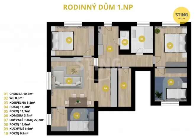Prodej rodinného domu, Koněšín, 135 m2