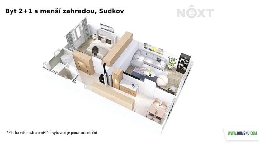Prodej bytu 2+1, Sudkov, 74 m2