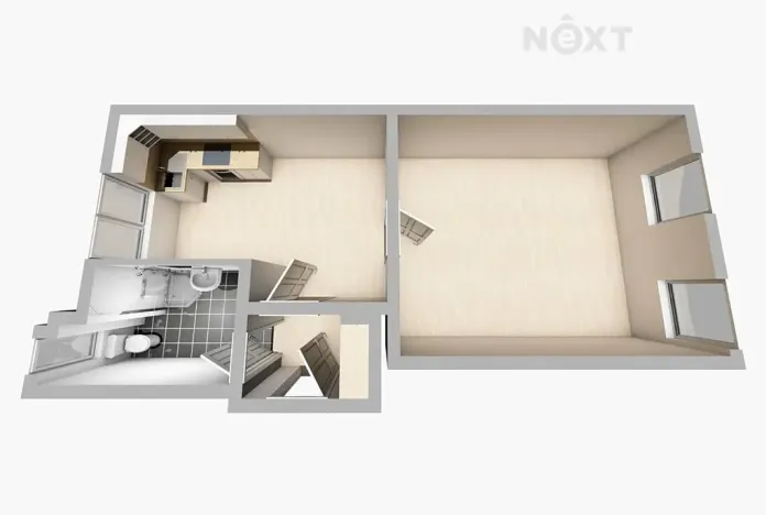 Pronájem bytu 1+1, Tábor, Budějovická, 43 m2