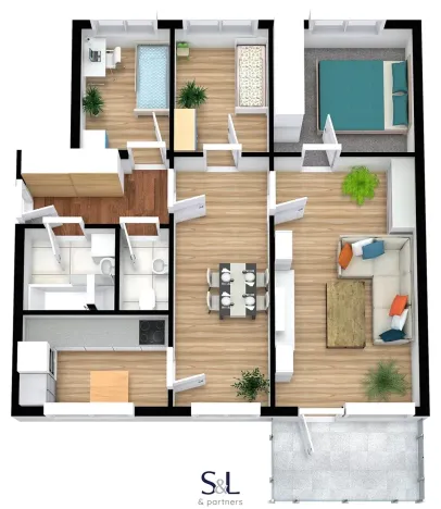 Pronájem bytu 4+1, Liberec, Sametová, 86 m2