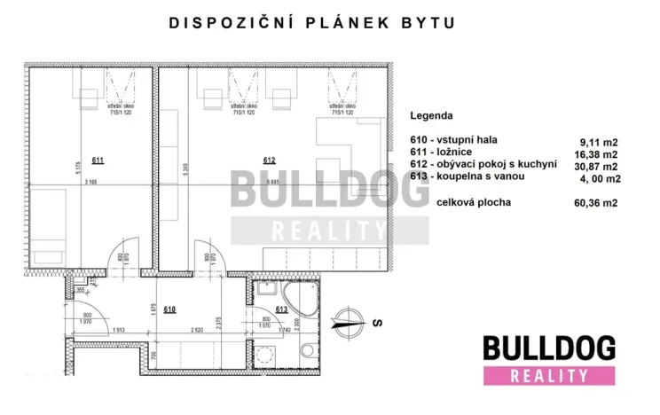 Pronájem bytu 2+kk, Praha - Libeň, Zenklova, 60 m2