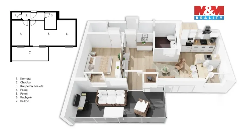 Prodej bytu 2+kk, Jablonec nad Nisou, Dvorská, 57 m2