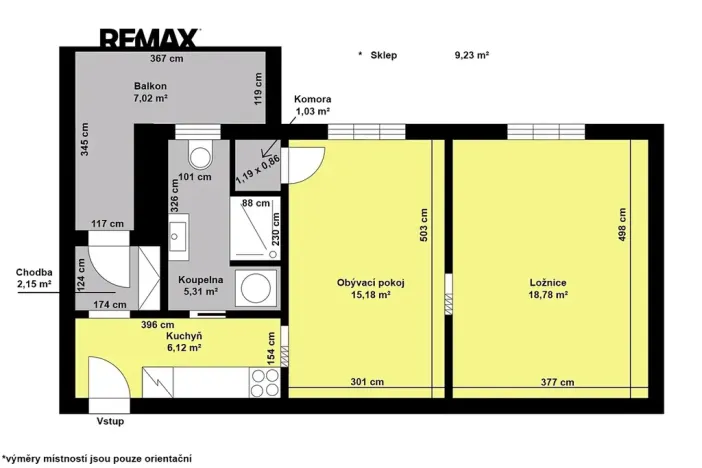 Pronájem bytu 2+1, Kolín, Havlíčkova, 50 m2