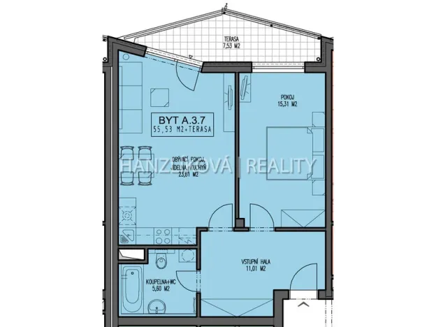 Pronájem bytu 2+kk, České Budějovice - České Budějovice 3, Jírovcova, 56 m2