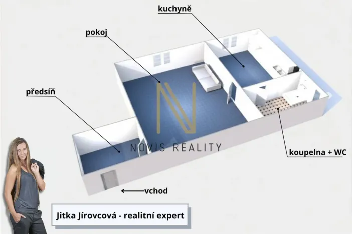Pronájem bytu 1+1, Kdyně, Nádražní, 32 m2