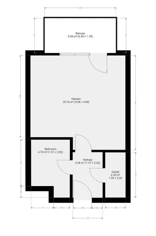 Pronájem bytu 1+kk, Praha - Čakovice, Bermanova, 33 m2