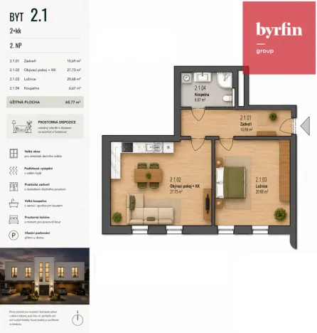 Prodej bytu 2+kk, Opava - Vávrovice, 65 m2