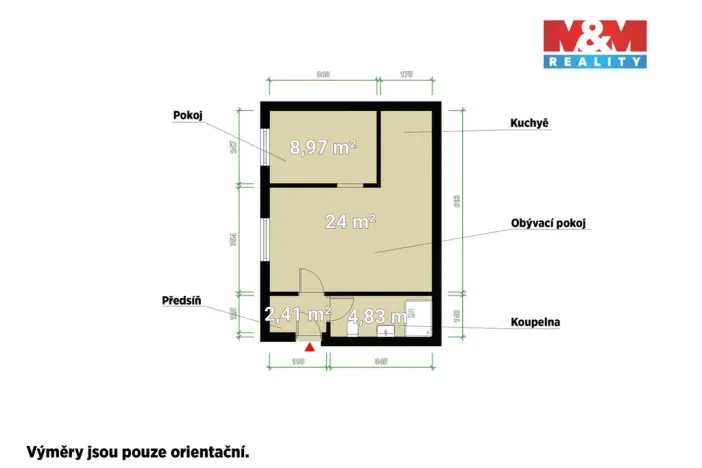 Pronájem bytu 2+kk, Tlučná, Tlučenská kolonie, 41 m2