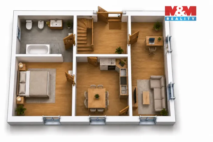 Prodej rodinného domu, Český Krumlov - Nové Spolí, Potoční, 105 m2