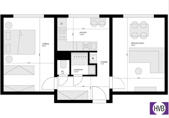 Prodej bytu 2+1, Praha - Záběhlice, Chmelová, 56 m2