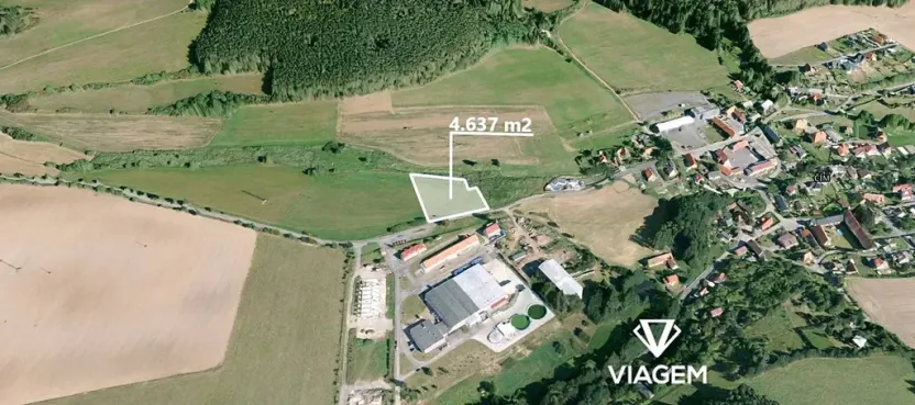 Prodej podílu komerčního pozemku, Čím, 2318 m2