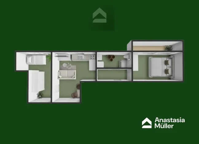 Pronájem bytu 3+kk, Staňkov - Staňkov I, Americká, 50 m2