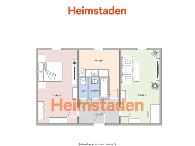 Pronájem bytu 2+1, Ostrava - Mariánské Hory, Boleslavova, 48 m2