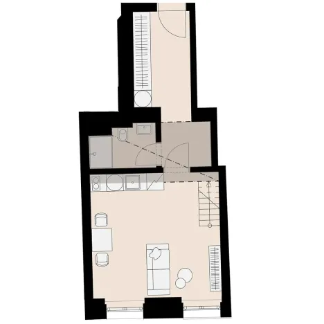 Pronájem bytu 1+kk, Praha - Žižkov, Jeronýmova, 30 m2