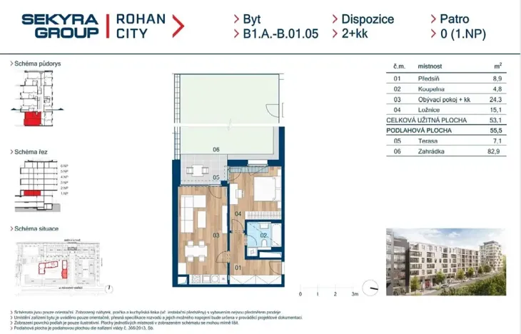 Prodej bytu 2+kk, Praha - Karlín, Sokolova, 53 m2