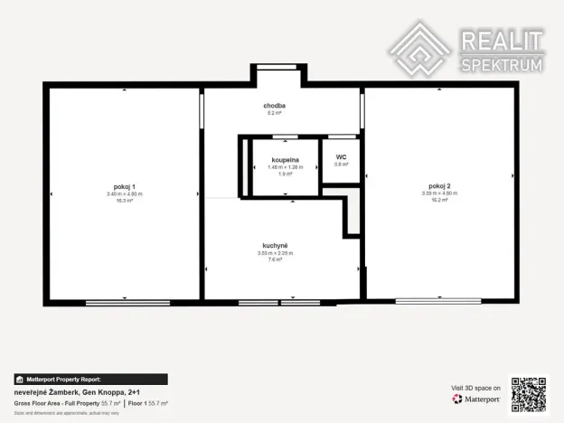 Prodej bytu 2+1, Žamberk, Náměstí Gen. Knopa, 54 m2