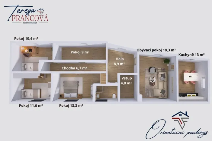 Pronájem bytu 5+1, Ivaň, 95 m2