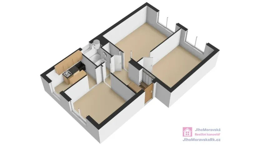 Prodej bytu 2+1, Bořetice, 79 m2