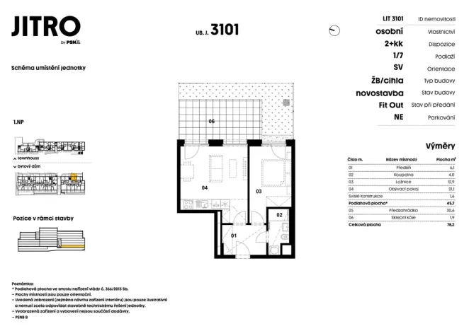 Prodej bytu 2+kk, 44 m2