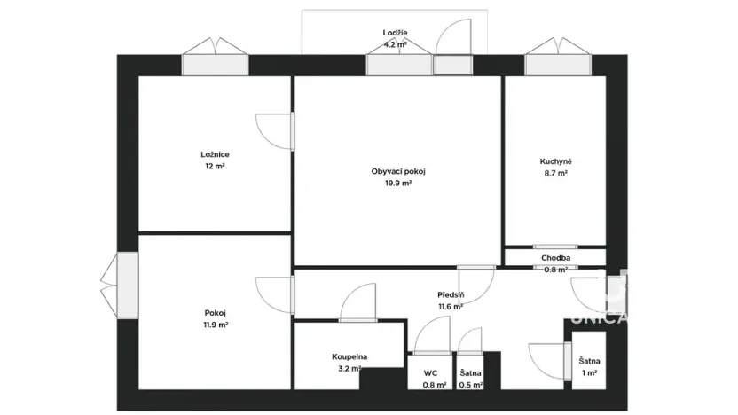 Pronájem bytu 3+1, Brno - Bohunice, Okrouhlá, 75 m2