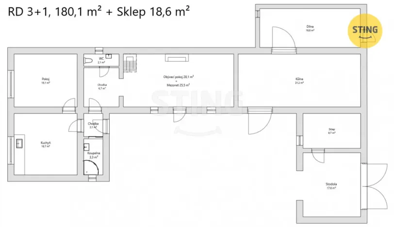 Prodej rodinného domu, Kudlovice, 90 m2