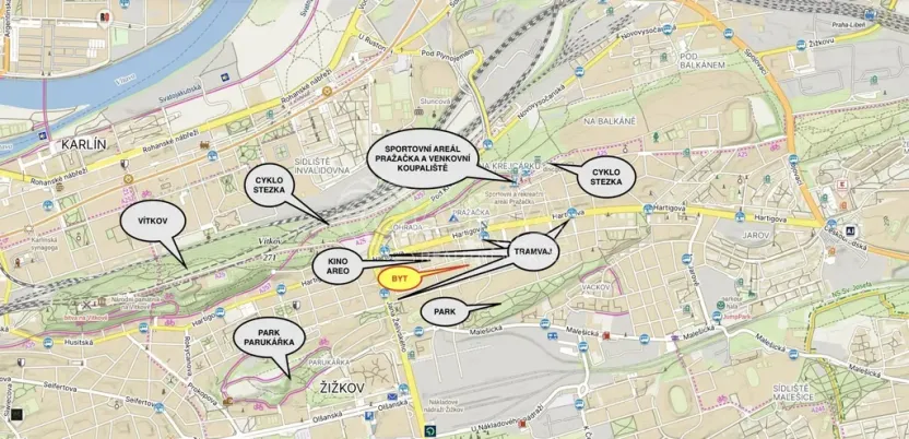 Pronájem bytu 1+kk, Praha - Žižkov, Viklefova, 34 m2