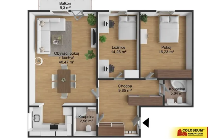 Prodej bytu 3+kk, Prostějov, 97 m2