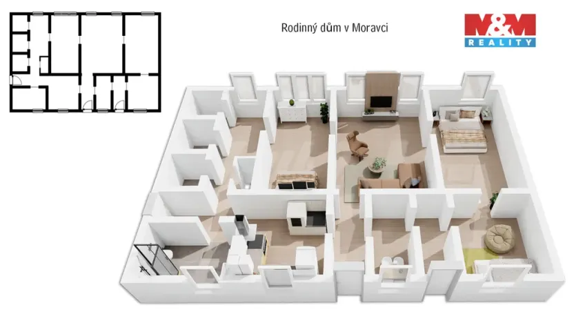 Prodej rodinného domu, Moravec, 220 m2