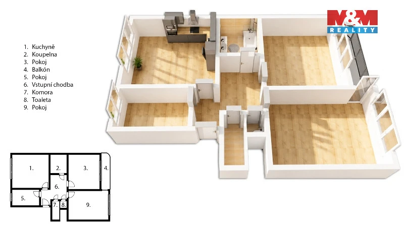 Pronájem bytu 3+1, Žamberk, Vrchlického, 97 m2