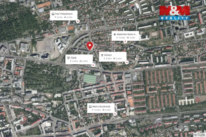 Pronájem bytu 2+kk, Praha, Názovská, 50 m2