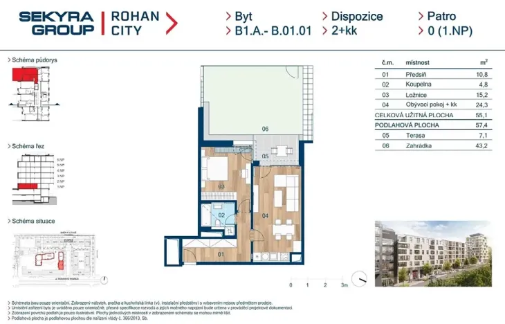Prodej bytu 2+kk, Praha - Karlín, Sokolova, 55 m2