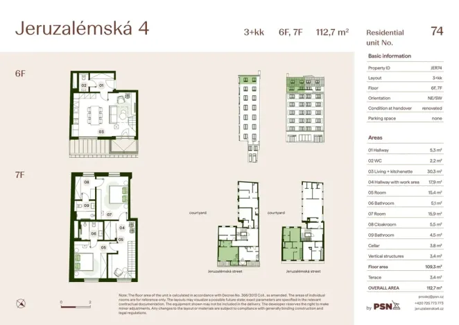 Prodej bytu 3+kk, Praha, Jeruzalémská, 106 m2