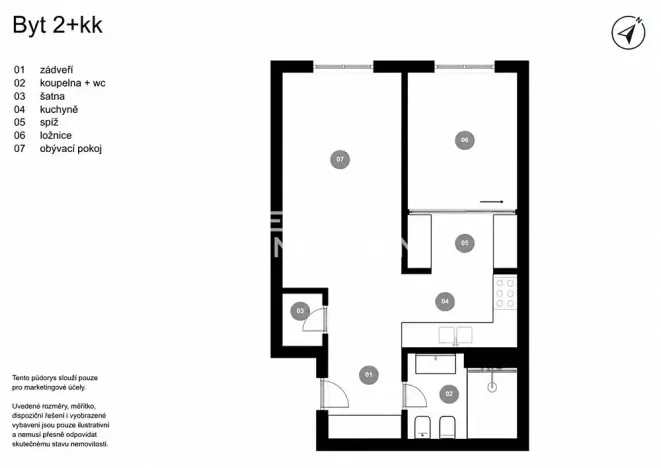 Prodej bytu 2+kk, Praha - Nusle, Slavojova, 37 m2