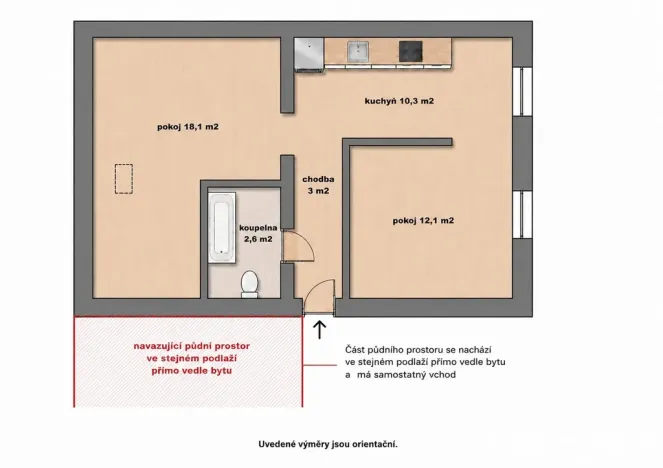 Prodej bytu 2+kk, Brno - Židenice, Otakara Ševčíka, 46 m2
