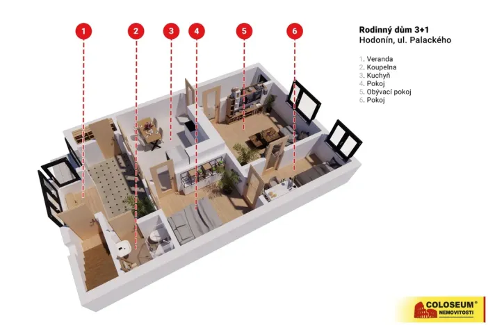 Prodej rodinného domu, Hodonín, 90 m2