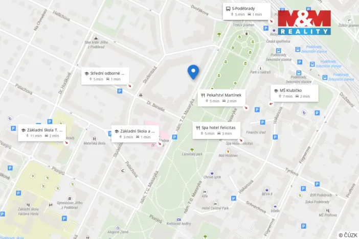 Pronájem bytu 3+kk, Poděbrady - Poděbrady II, nám. T.G.Masaryka, 58 m2