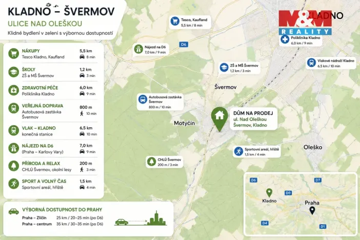 Prodej rodinného domu, Kladno - Švermov, Nad Oleškou, 152 m2