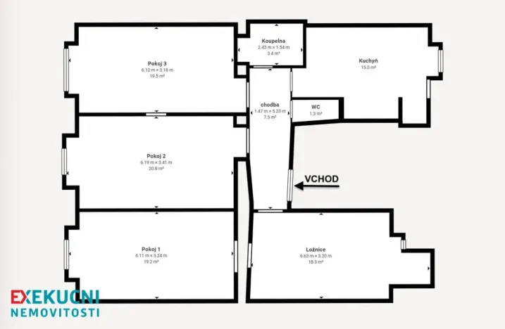 Prodej bytu 4+1, Karlovy Vary - Rybáře, nám. 17. listopadu, 105 m2