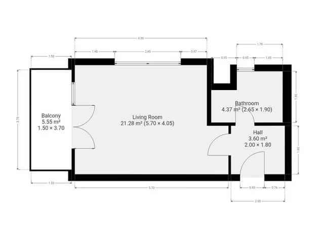 Pronájem bytu 1+kk, Praha - Vysočany, Poděbradská, 32 m2