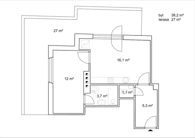Pronájem bytu 2+kk, Praha - Veleslavín, Veleslavínská, 65 m2