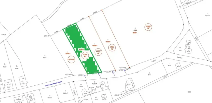 Prodej pozemku pro bydlení, Raspenava, Lužecká, 2088 m2